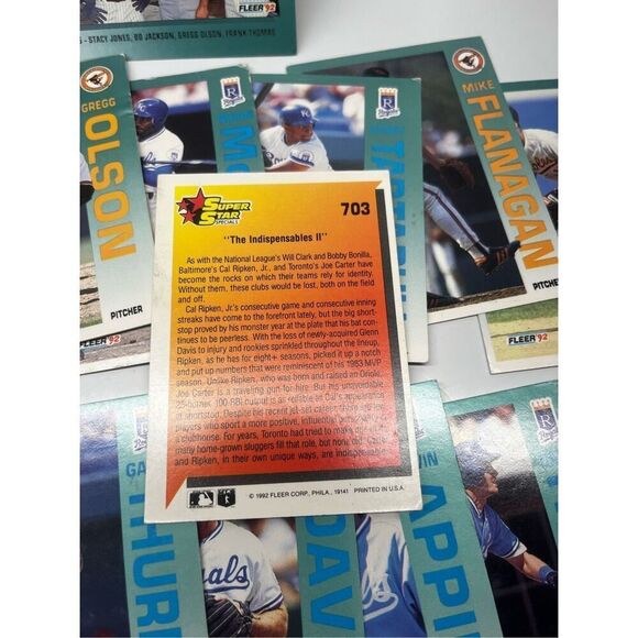Lot of 50 1992 Fleer Baseball Cards - KC Royals & Baltimore Orioles - Picture 13 of 13